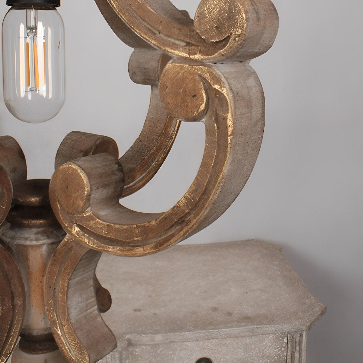Houten vintage rustieke industriële hanglamp