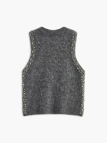 Wolmix geborduurde sweatervest