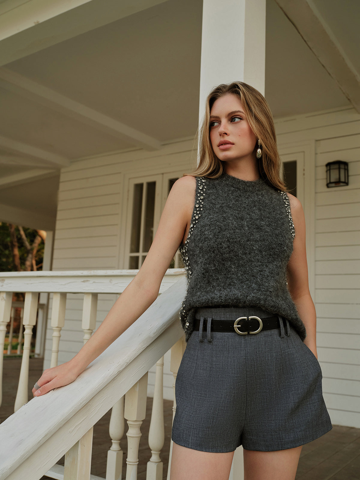 Wolmix geborduurde sweatervest