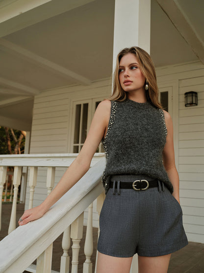 Wolmix geborduurde sweatervest